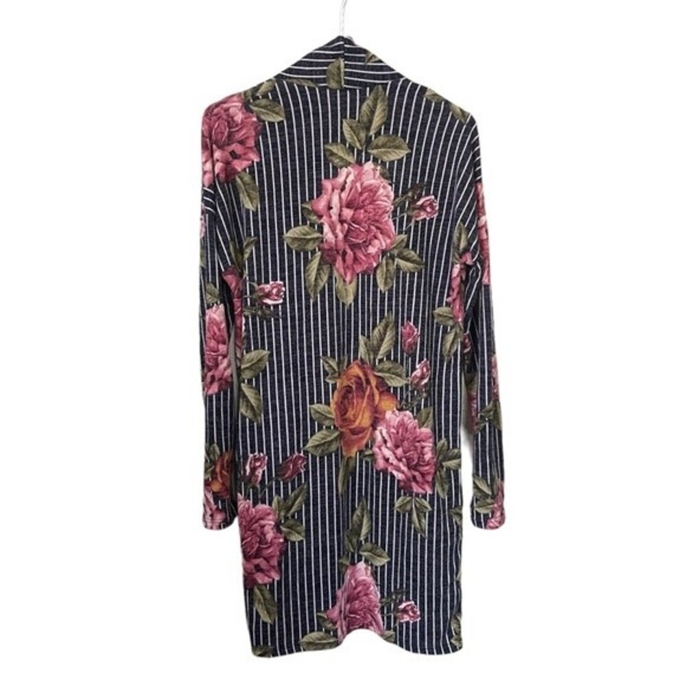 Beeson River Long Sleeve Cardigan Duster Floral & Stripes Small - NWOT - Picture 2 of 8